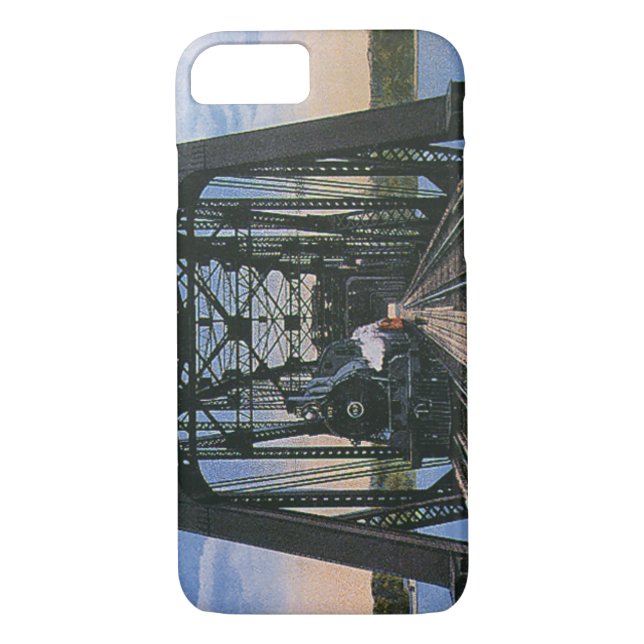 Funda De Case-Mate Para iPhone Tren de transporte de viajes en puente (Reverso)