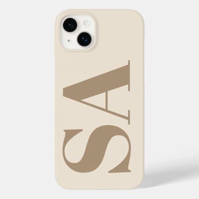 Funda De Case-Mate Para iPhone trendy Antique White with Monogram Case-Mate (Reverso )