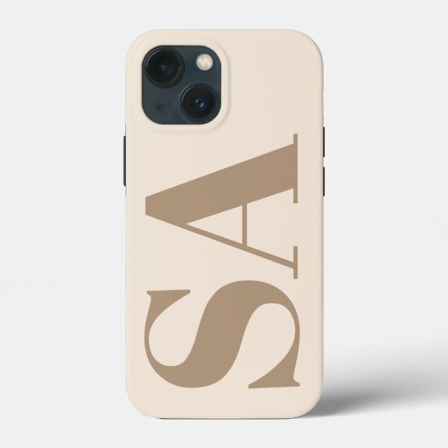 Funda De Case-Mate Para iPhone trendy Antique White with Monogram Case-Mate (Reverso )