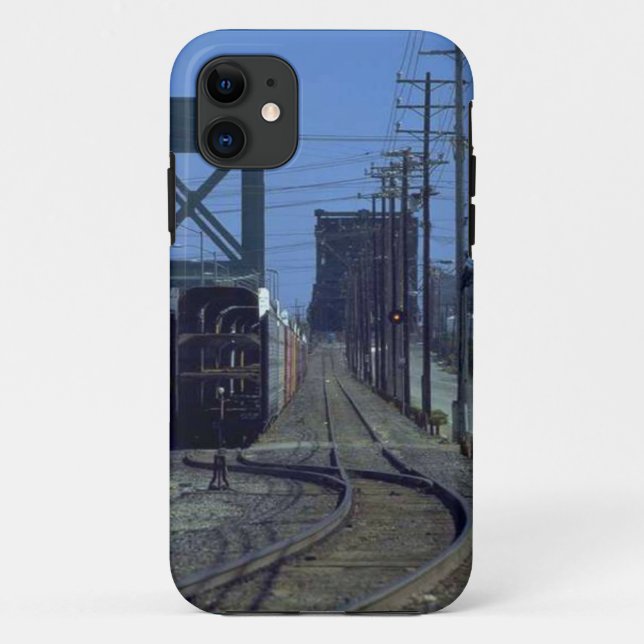 Funda De Case-Mate Para iPhone Trenes y pistas - curvas y puente (Reverso)