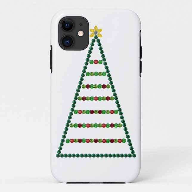 Funda De Case-Mate Para iPhone Tres árboles de navidad (Reverso)