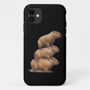 Funda Para iPhone 11 Tres Capybaras Graciosos Capybara Humor Stack Anim