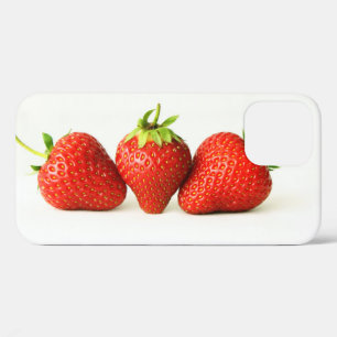 Funda Para iPhone 12 Tres Fresas De La Iphcn Blanca