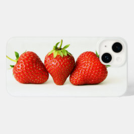 Funda Para iPhone 14 De Case-Mate Tres fresas sobre el iphcnm blanco