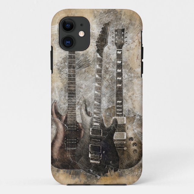 Funda De Case-Mate Para iPhone Tres guitarras (Reverso)