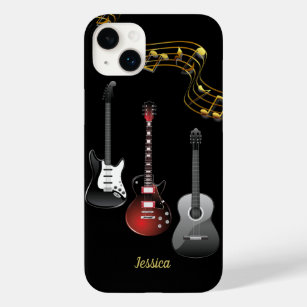 Funda Para iPhone 14 Plus De Case-Mate Tres guitarras y notas de la música, nombre