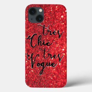 Funda Para iPhone 13 Tres Modas Tres Vogue Purpurina Sparkling Red