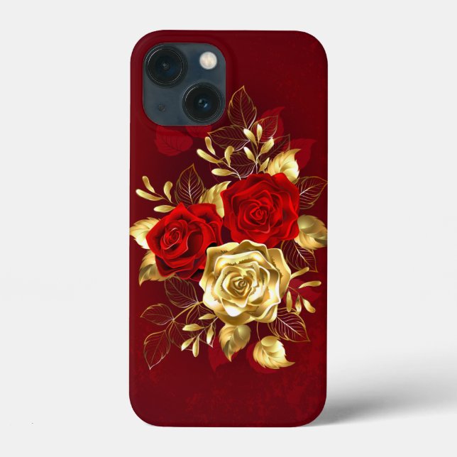 Funda De Case-Mate Para iPhone Tres Rosas Joyas (Reverso )