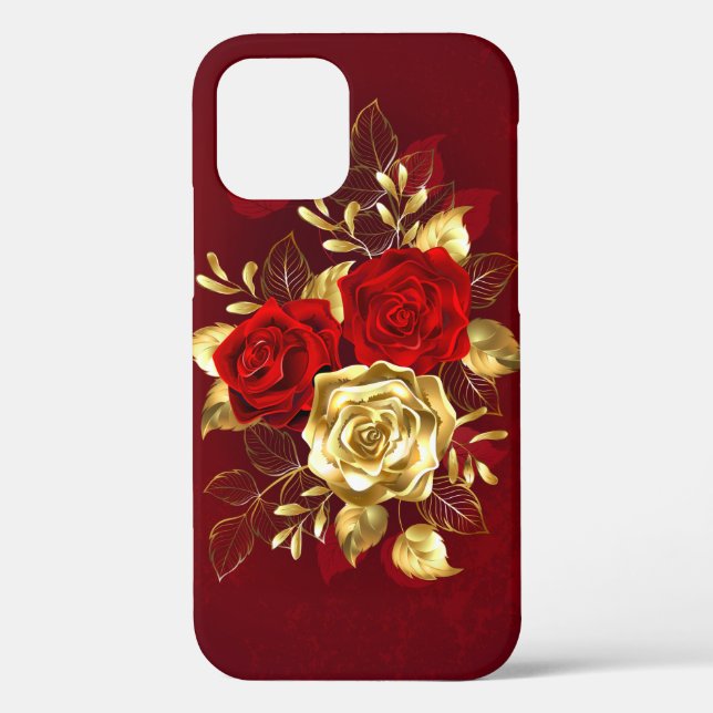 Funda De Case-Mate Para iPhone Tres Rosas Joyas (Reverso )