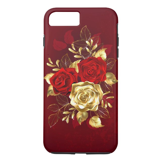 Funda De Case-Mate Para iPhone Tres Rosas Joyas (Reverso)