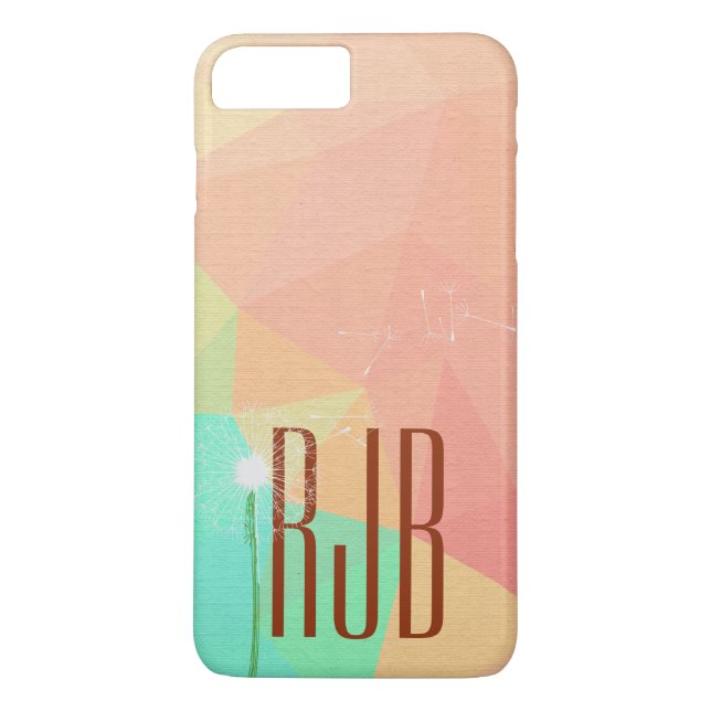 Funda De Case-Mate Para iPhone triángulo abstracto con diente de león blanco (Reverso)