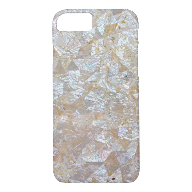 Funda De Case-Mate Para iPhone Triángulo rosado nacarado tejado (Reverso)