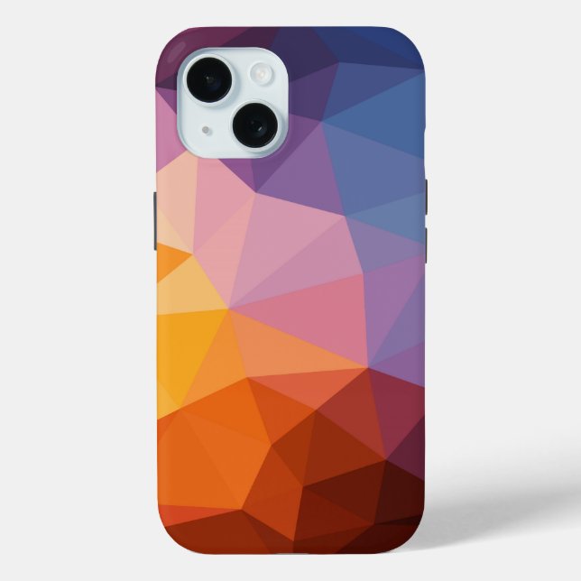 Funda De Case-Mate Para iPhone Triángulos asimétricos abstractos (Reverso )