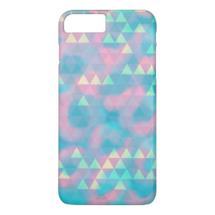 Funda Para iPhone 8 Plus/7 Plus Triángulos coloridos azul nublado Funda-mate iPhon