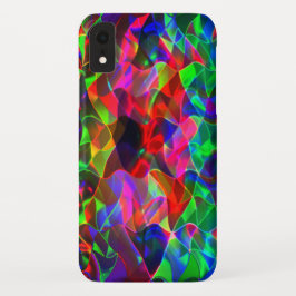 Funda Para iPhone XR Triángulos curvados coloridos o ondulaciones color