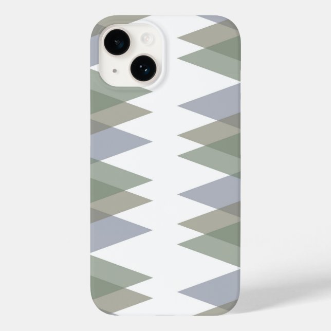 Funda De Case-Mate Para iPhone Triángulos de Khaki (Reverso )