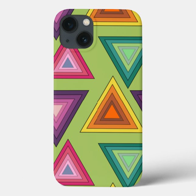 Funda De Case-Mate Para iPhone Triángulos de los años 1970 (Reverso)