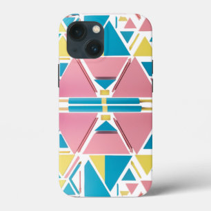 Funda Para iPhone 13 Mini Triángulos geométricos pastel - Apple retro modern