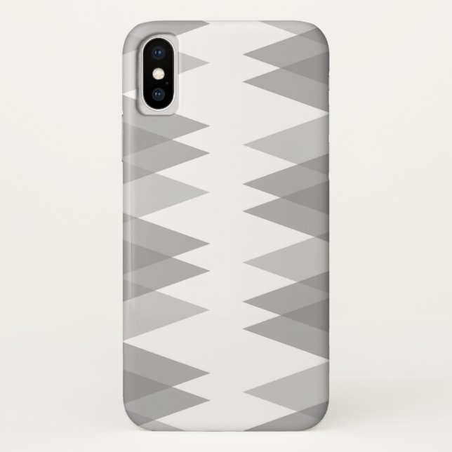 Funda De Case-Mate Para iPhone Triángulos grises (Reverso)