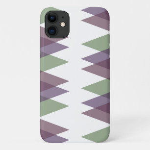 Funda Para iPhone 11 Triángulos malvas y verdes