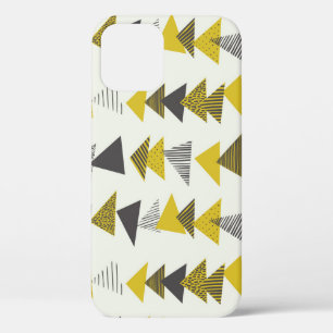 Funda Para iPhone 12 Triángulos Retro: Patrón Variado Sin Marea.