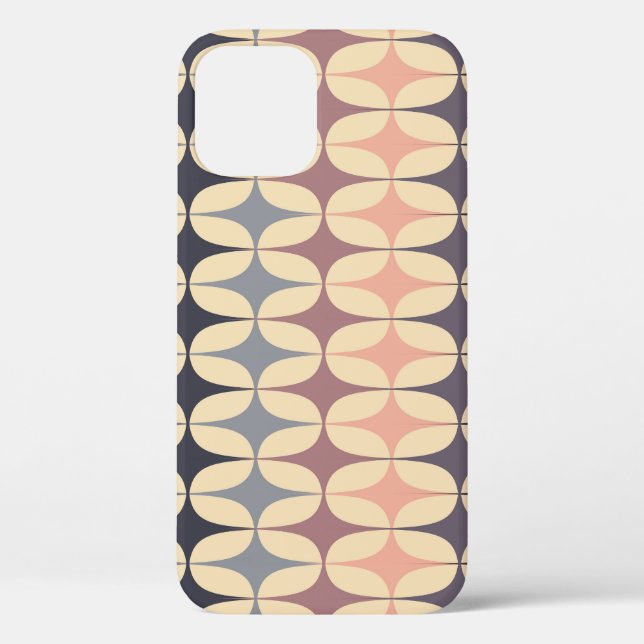 Funda De Case-Mate Para iPhone Triángulos retro Resumen Patrón geométrico (Reverso )