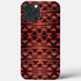 Funda Para iPhone 13 Pro Max Triángulos tribales de ZigZag en salmón oscuro deg