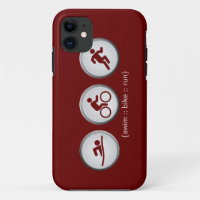 Triathlon Swim-Bike-Run iPhone 5 Funda (maroon)