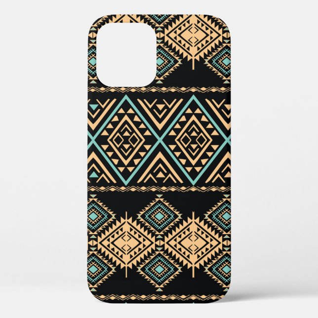 Funda De Case-Mate Para iPhone Tribal art pattern. Ethnic geometric print. Aztec  (Reverso )