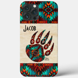 Funda Para iPhone 13 Pro Max Tribal Bear Paw