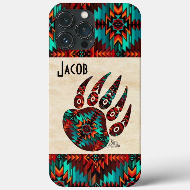 Funda De Case-Mate Para iPhone Tribal Bear Paw (Reverso )