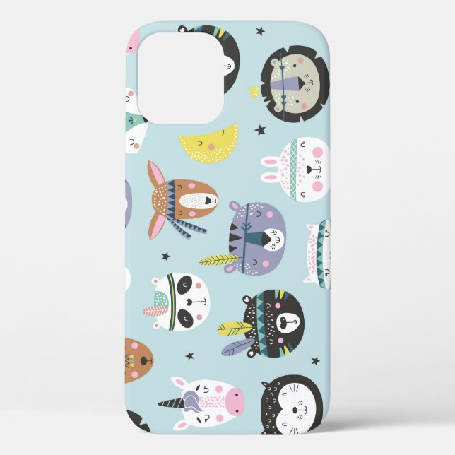 Funda De Case-Mate Para iPhone Tribal de animales salvajes: Patrón Boho (Reverso )