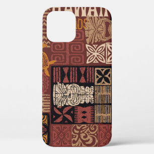 Funda Para iPhone 12 Tribal hawaiana: Parchwork de tela vintage