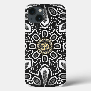 Funda Para iPhone 13 Tribal Negro+Blanco Aum