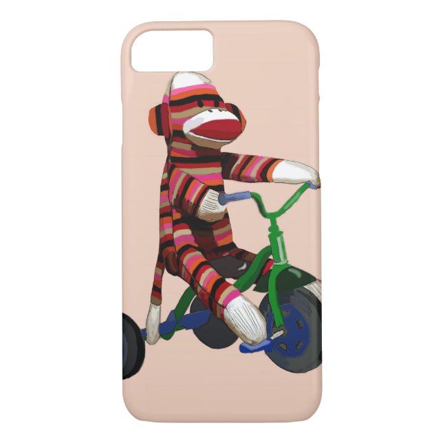 Funda De Case-Mate Para iPhone Tricciclo de monos de media luna (Reverso)