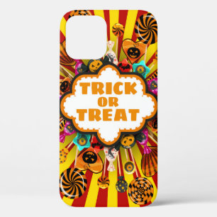 Funda Para iPhone 12 Trick o Treat Candy de Halloween y dulces. Otoño