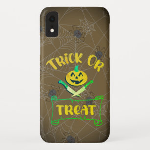 Funda Para iPhone XR Trick or treat calavera Halloween cara de calabaza
