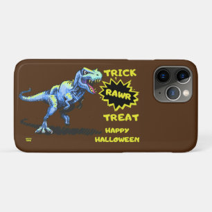 Funda Para iPhone 11 Pro "TRICK RAWR TREAT" divertido dinosaurio de Hallowe