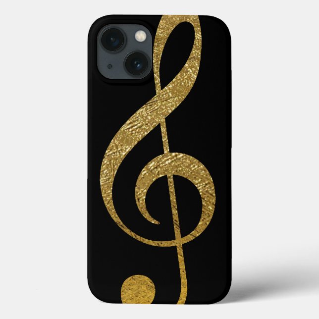 Funda De Case-Mate Para iPhone trinquete - nota musical dorada (Reverso)