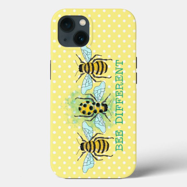 Funda De Case-Mate Para iPhone Trío de abejas bumble diferente (Reverso )