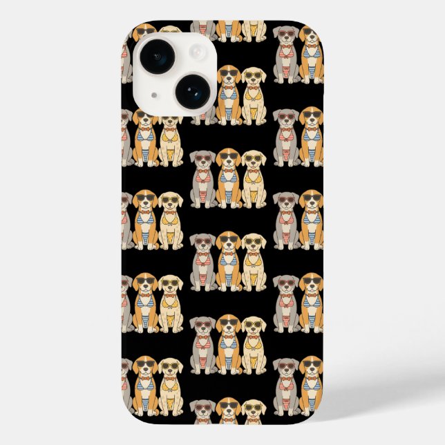 Funda De Case-Mate Para iPhone Trío de Bikini Beach Barkers con Actitud (Reverso )