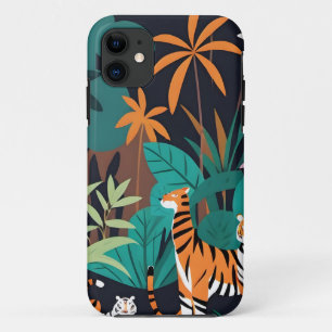 Funda Para iPhone 11 Trio de tigre tropical