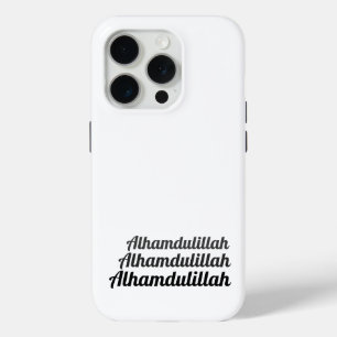Funda Para iPhone 15 Pro Triple Alhamdulillah Blanco