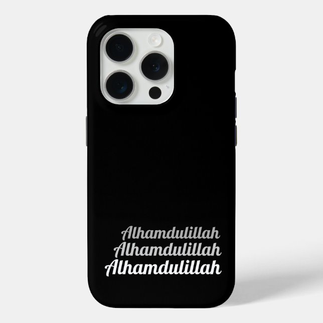 Funda De Case-Mate Para iPhone Triple Alhamdulillah Negro (Reverso )