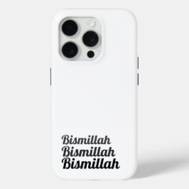 Funda Para iPhone 15 Pro Triple Bismillah Blanco
