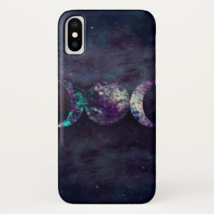 Funda Para iPhone X Triple Diosa Luna Universo
