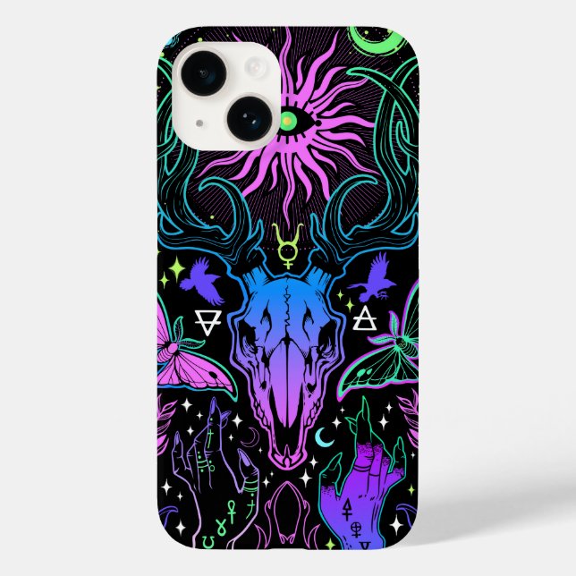 Funda De Case-Mate Para iPhone Trippy Deer Skull (Reverso )