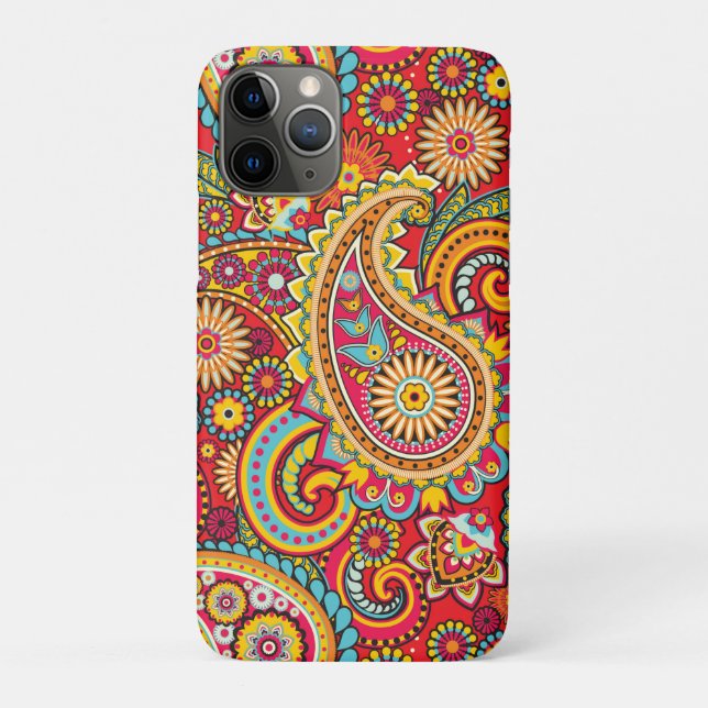 Funda De Case-Mate Para iPhone Trippy Hippy Retro Paisley (Reverso)