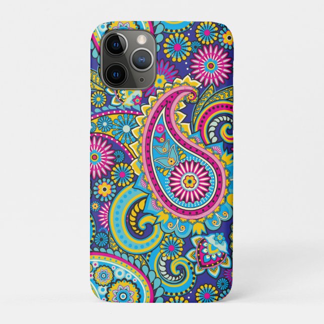 Funda De Case-Mate Para iPhone Trippy Hippy Retro Paisley (Reverso)