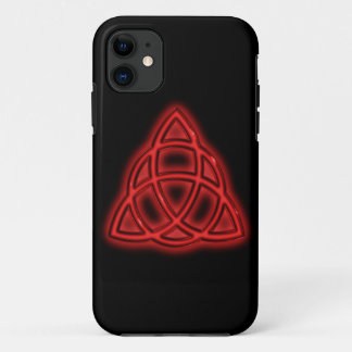 Funda Para iPhone 11 Triquetra de neón rojo